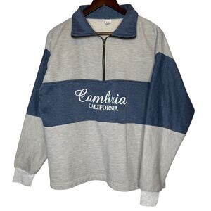 Vintage Quarter Zip‎ Pullover Cambria California Sweatshirt